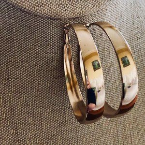 Oversized, 2.5" Gold Hoop Earrings